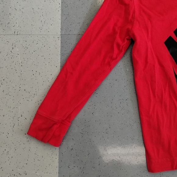 •Nike Long Sleeve Shirt Kid Small Fitted Red Shirt Swoosh Logo - Picture 9 of 10